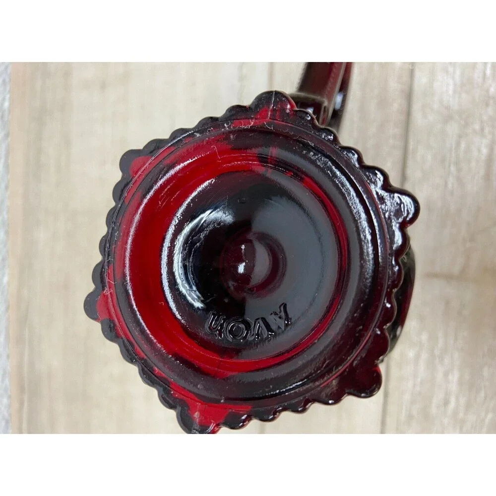 Vtg Avon Cape Cod Ruby Red Glass Creamer